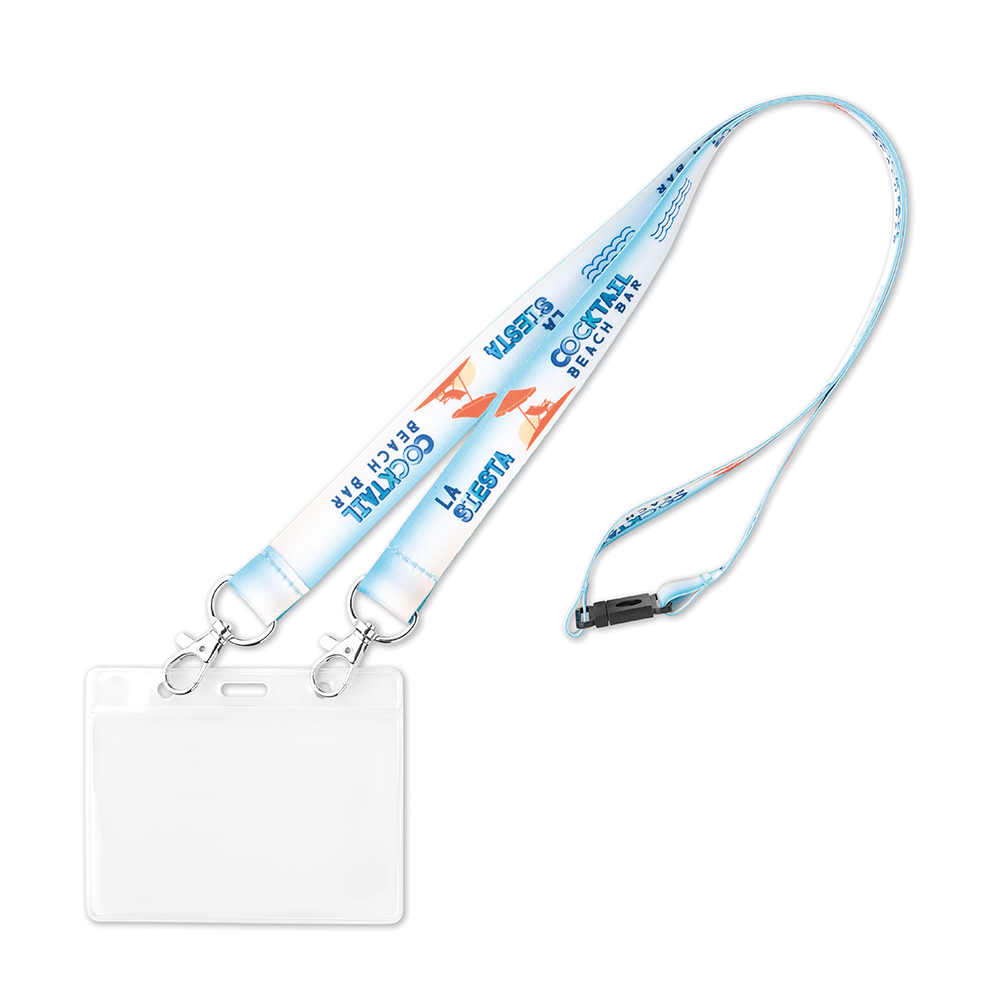 Lanyard avec 2 clips et sublimation sur les 2 faces. publicitaire personnalisé - vue 2