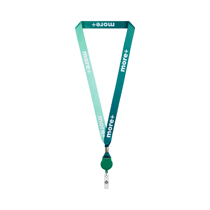 ML1365 Enrouleur de badge en RPET avec sertissage métallique. publicitaire personnalisé - vue 2