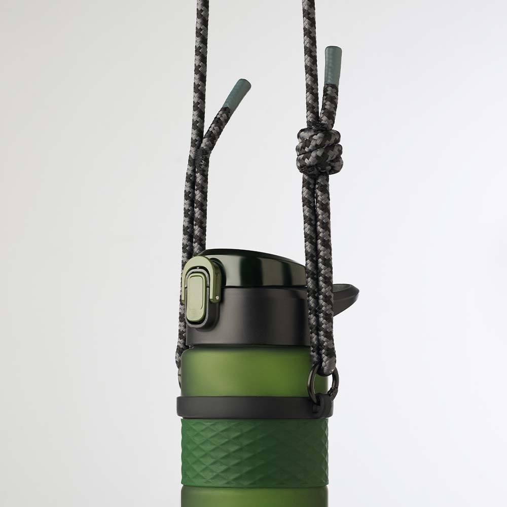 Porte-bouteille bandoulière bicolore avec étiquette logo selon votre design. publicitaire personnalisé - vue 2