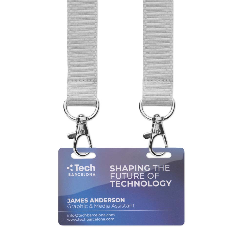 MLID01 Badges d'identification en PVC imprimés et durables (54x86mm) publicitaire personnalisé - vue 2