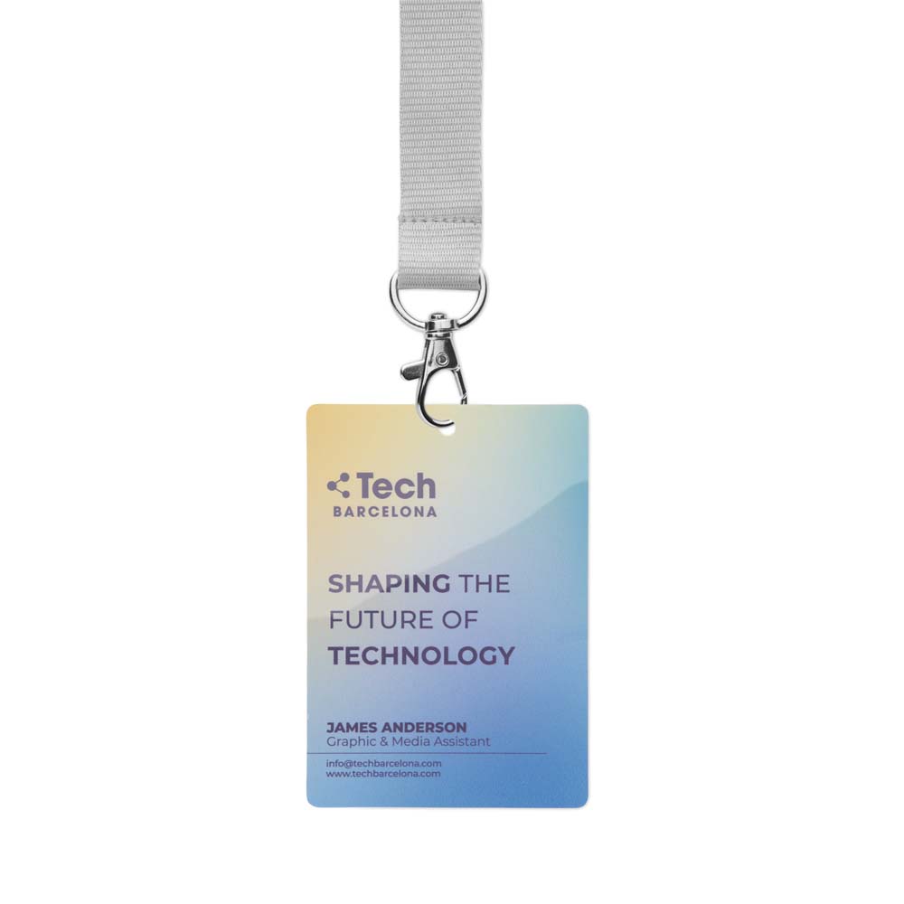 MLID03 Badges d'identification en PVC imprimés et durables (100x70mm) publicitaire personnalisé - vue 2