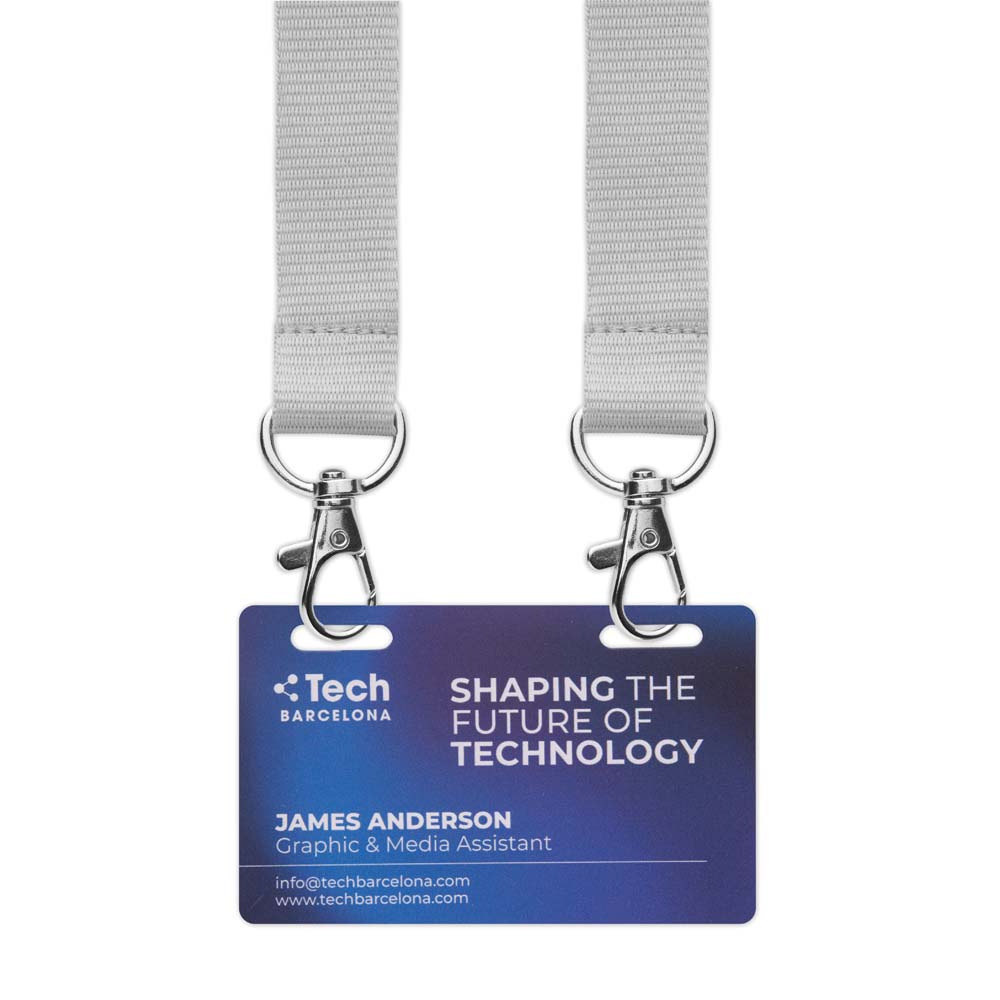 Badges d'identification en papier laminé durable (54x86mm) publicitaire personnalisé - vue 2