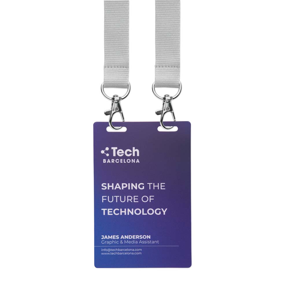 MLID08 Badges d'identification en papier laminé durable (120x80mm) publicitaire personnalisé - vue 2