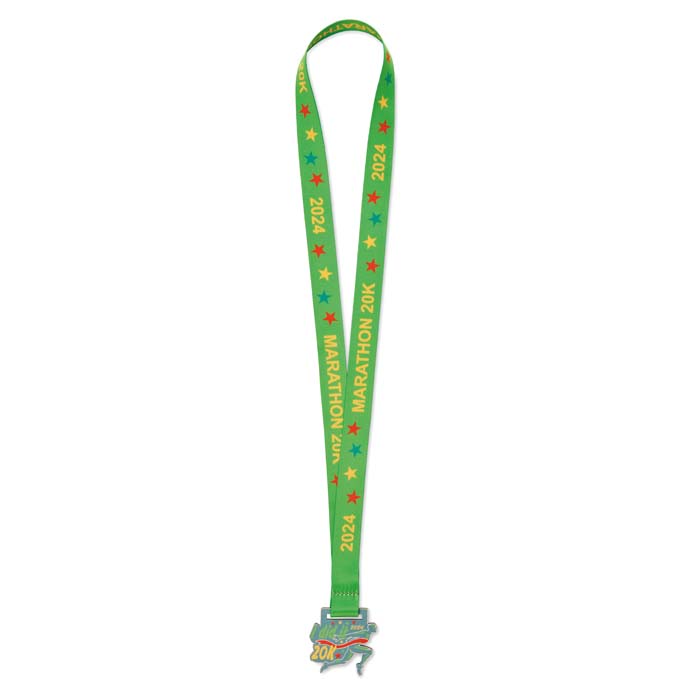 Médaille en bois (≤25cm2). Ruban sublimé. publicitaire personnalisé - vue 2