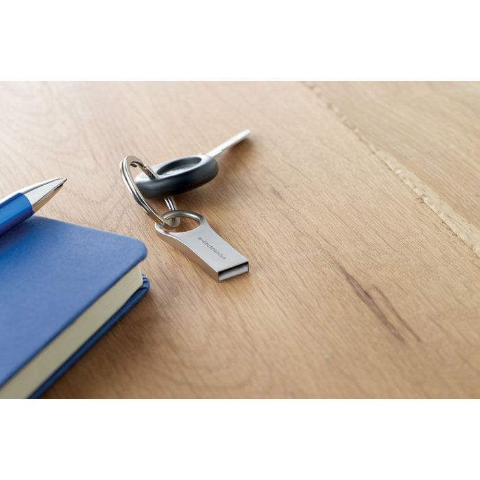 Mini clé USB en alliage de zinc. Logo 1 couleur sur une face inclus. publicitaire personnalisé - vue 2