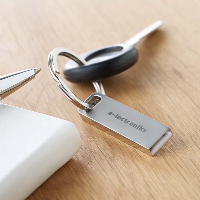 Mini clé USB en alliage de zinc. Logo 1 couleur sur une face inclus. publicitaire personnalisé - vue 2