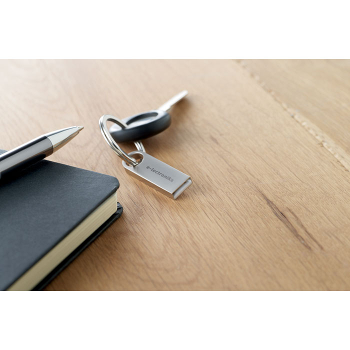 Mini clé USB en alliage de zinc. Logo 1 couleur sur une face inclus. publicitaire personnalisé - vue 2