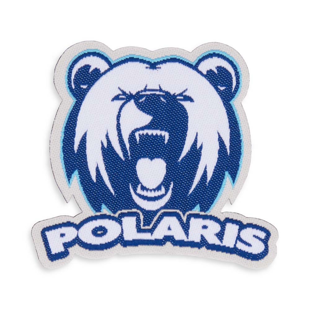 MPAT13 Écusson en polyester de forme personnalisée, avec bordure découpée au laser e... publicitaire personnalisé - vue 2