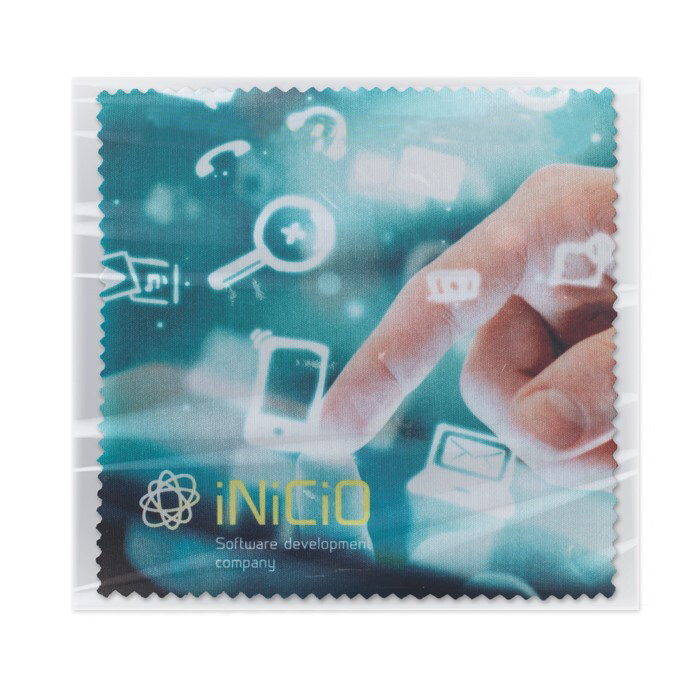 MPGC01 Lingette en microfibre en quadri (12x12cm). publicitaire personnalisé - vue 2