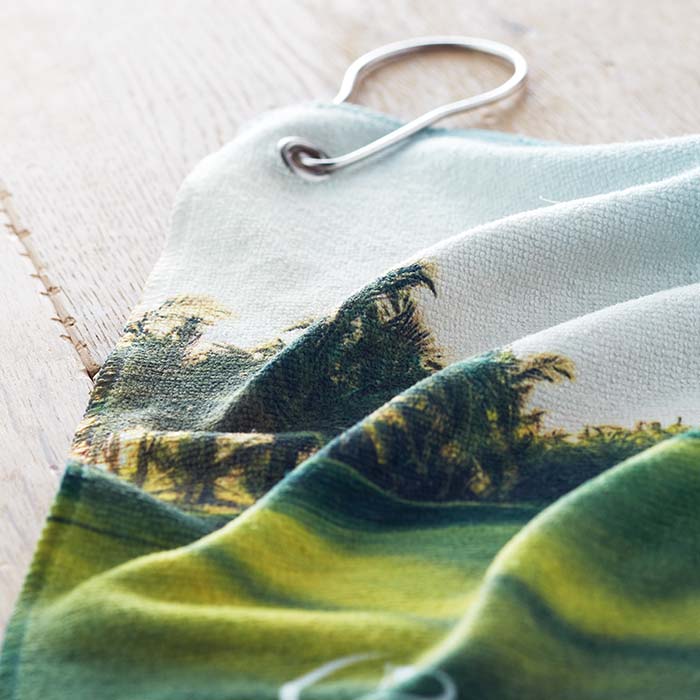 MPGT02 Serviette de golf en polycoton en quadri (280gsm). publicitaire personnalisé - vue 2