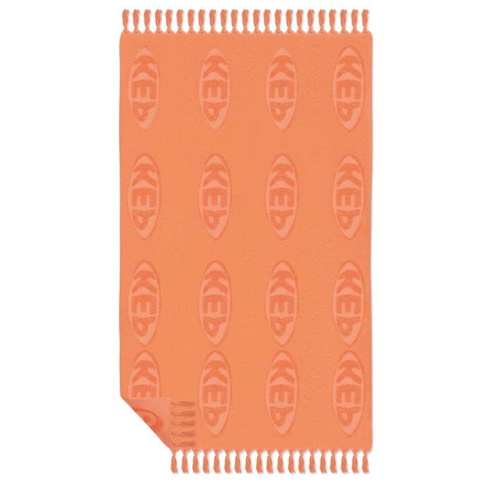 Serviette de hammam en coton 320gsm avec tissu éponge. publicitaire personnalisé - vue 2