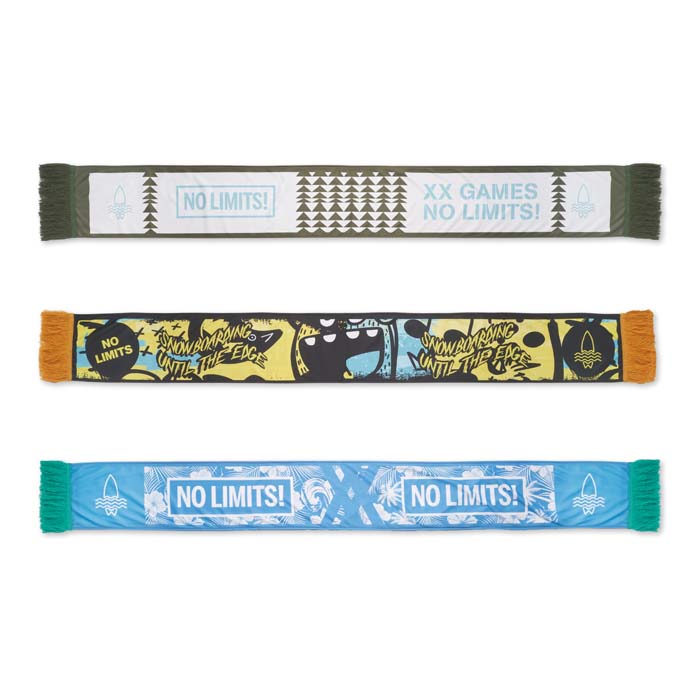 Écharpe double épaisseur en quadri, fabriquée en tissu lycra. publicitaire personnalisé - vue 2