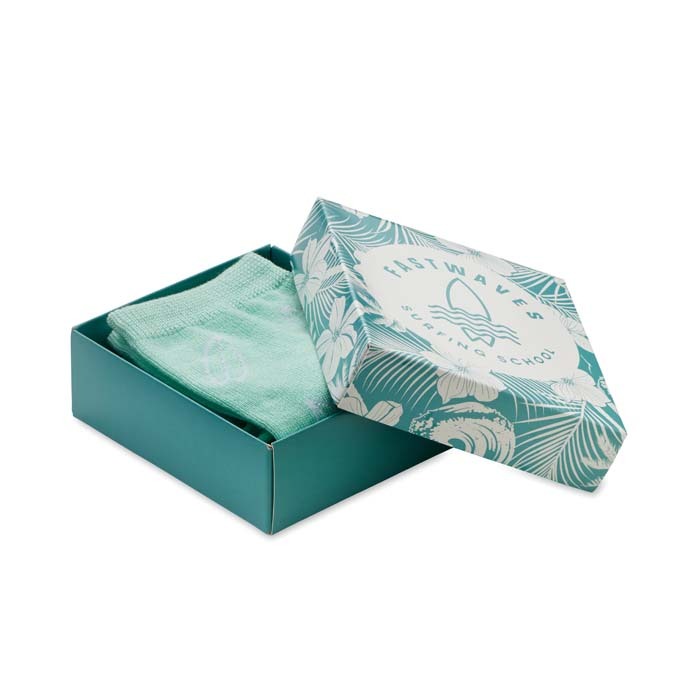 MWCS24 Chaussettes antidérapantes en coton jacquard. Le MOQ est de 50 paires par tai... publicitaire personnalisé - vue 2