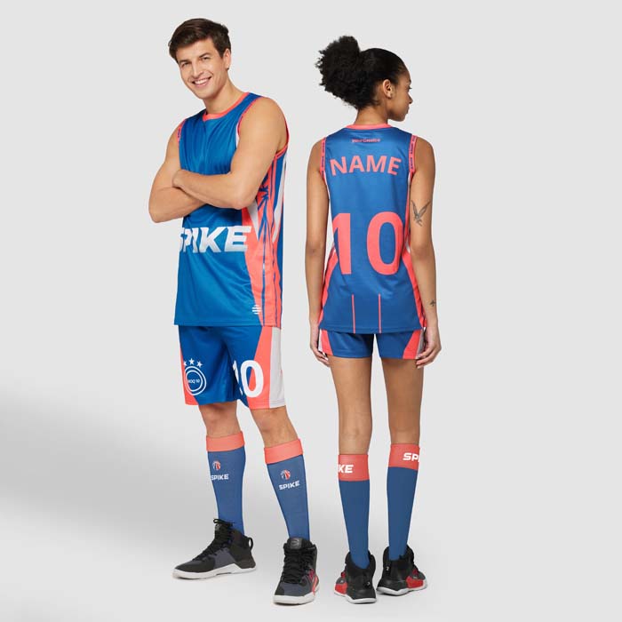 Maillot de basket-ball à col rond sublimé Premier. publicitaire personnalisé - vue 2