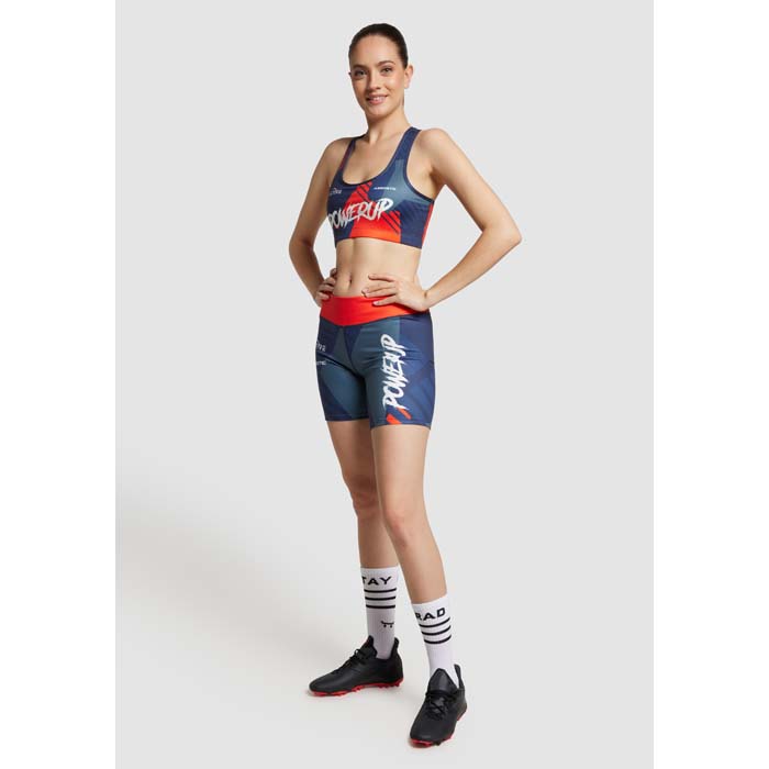 Leggings courts sublimés à taille haute. publicitaire personnalisé - vue 2