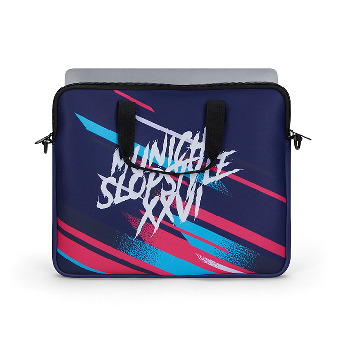 Pochette pour ordinateur portable avec fermeture éclair et pochette arrière. publicitaire personnalisé - vue 3