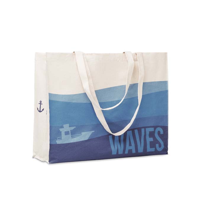 MB8106 Sac en coton 180 g/m² avec soufflet et longues anses. publicitaire personnalisé - vue 3