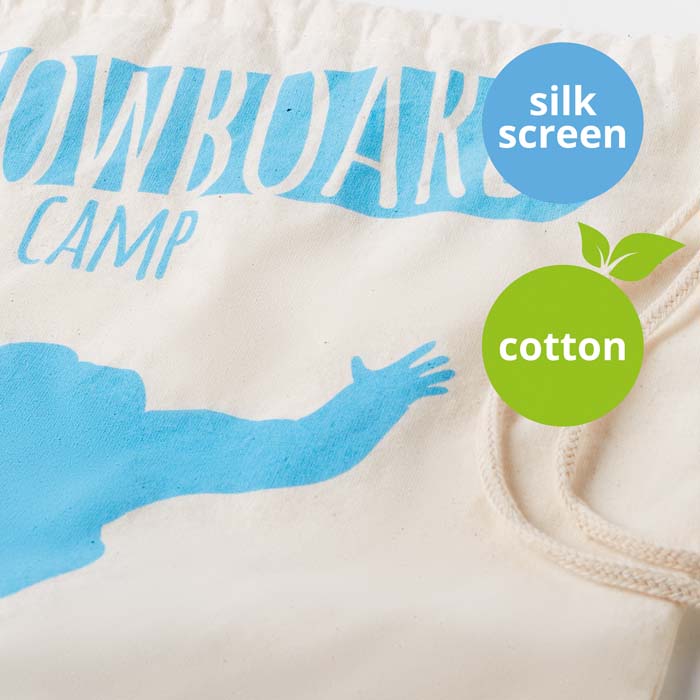 Sac en coton à cordon 37(L) x 46(h) cm. publicitaire personnalisé - vue 3