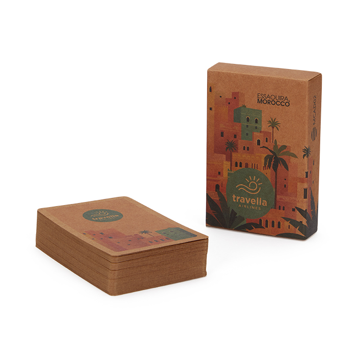 54 Cartes de jeu recyclées, votre dessin sur 1 face. publicitaire personnalisé - vue 3