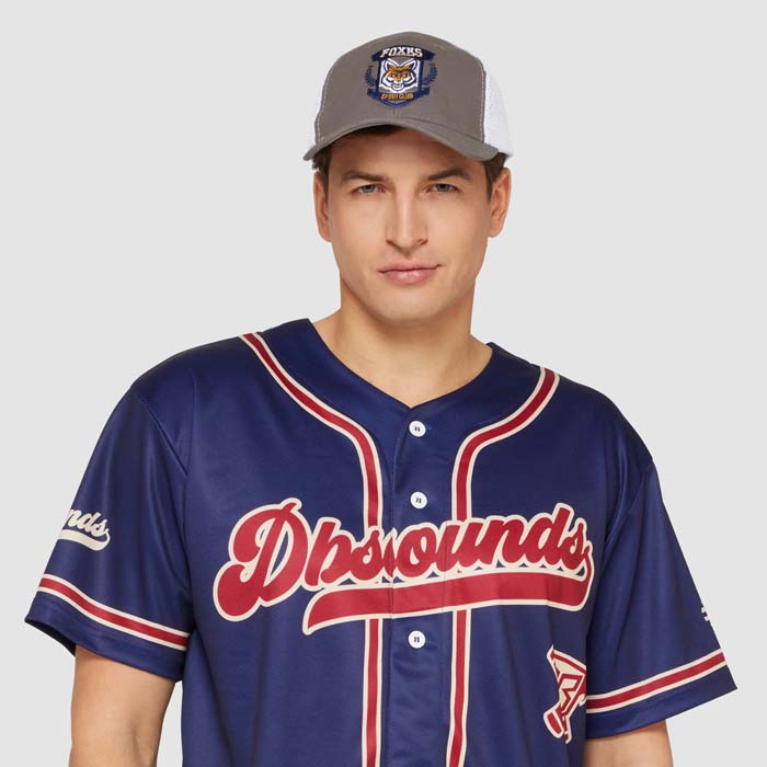 Visière en coton épais couleur unis et dos en maille sportive (6 panneaux). publicitaire personnalisé - vue 3