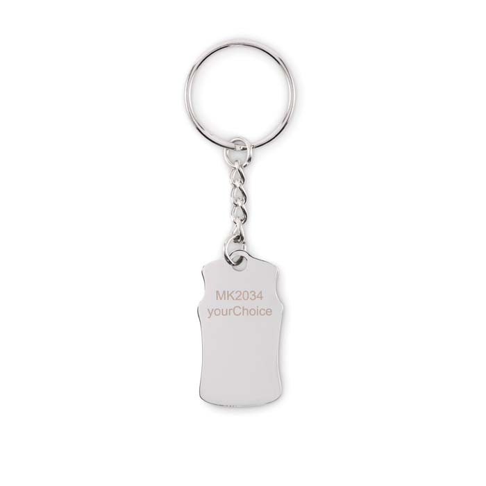 MK2034 Porte-clés débardeur avec doming. publicitaire personnalisé - vue 3