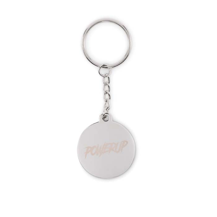 MK2036 Porte-clés en fer de forme ronde avec doming. publicitaire personnalisé - vue 3