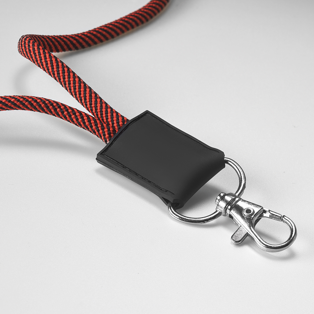 ML1007 Cordon polyester 2 tons avec badge en PVC. publicitaire personnalisé - vue 3