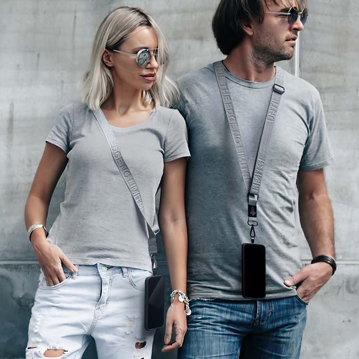 Cordon pour téléphone avec plaque métallique pour la gravure du logo. publicitaire personnalisé - vue 3