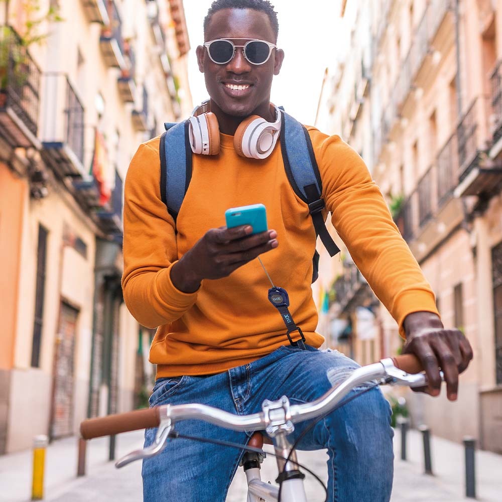 Porte-badge robuste anti-chute et antivol avec sangle. publicitaire personnalisé - vue 3