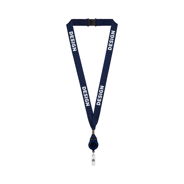 ML1166 Cordon enrouleur de badge sérigraphié RPET. Cordon avec impression en 1 coule... publicitaire personnalisé - vue 3