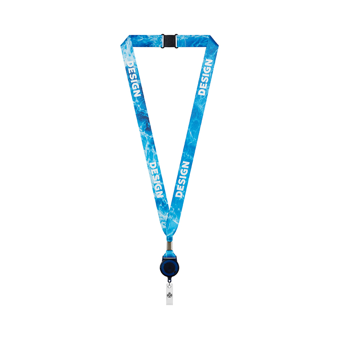 ML1365 Enrouleur de badge en RPET avec sertissage métallique. publicitaire personnalisé - vue 3