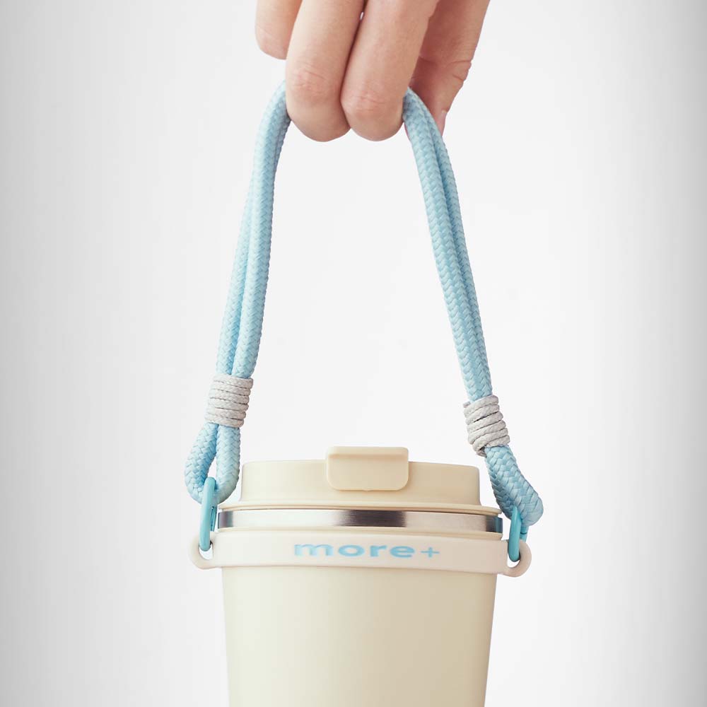 Porte-bouteille en corde avec étiquette logo selon votre design. publicitaire personnalisé - vue 3