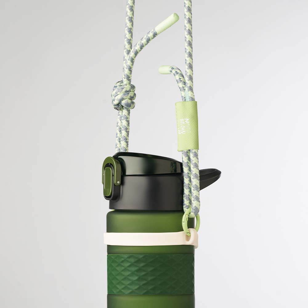 Porte-bouteille bandoulière bicolore avec étiquette logo selon votre design. publicitaire personnalisé - vue 3