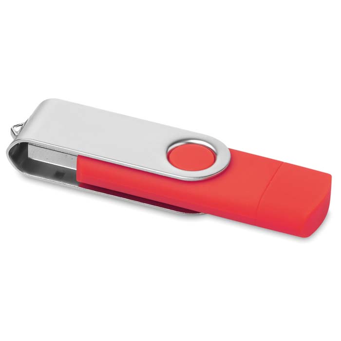 USB On The Go (Type-C). Logo 1 couleur sur une face inclus. publicitaire personnalisé - vue 3