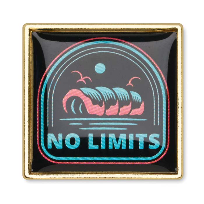 MPIN09 Pin's carré en métal avec doming publicitaire personnalisé - vue 3