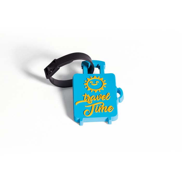 Etiquette à bagage en PVC forme personnalisable (2D). publicitaire personnalisé - vue 3