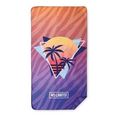 Serviette microfibre imprimée en quadri (200gsm) à séchage rapide. publicitaire personnalisé - vue 3