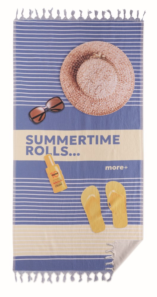 Serviette de Hammam en polycoton  280gsm. publicitaire personnalisé - vue 3