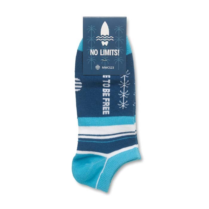 MWCS23 Chaussettes invisibles en coton Jacquard. Le MOQ est de 50 paires par taille. publicitaire personnalisé - vue 3