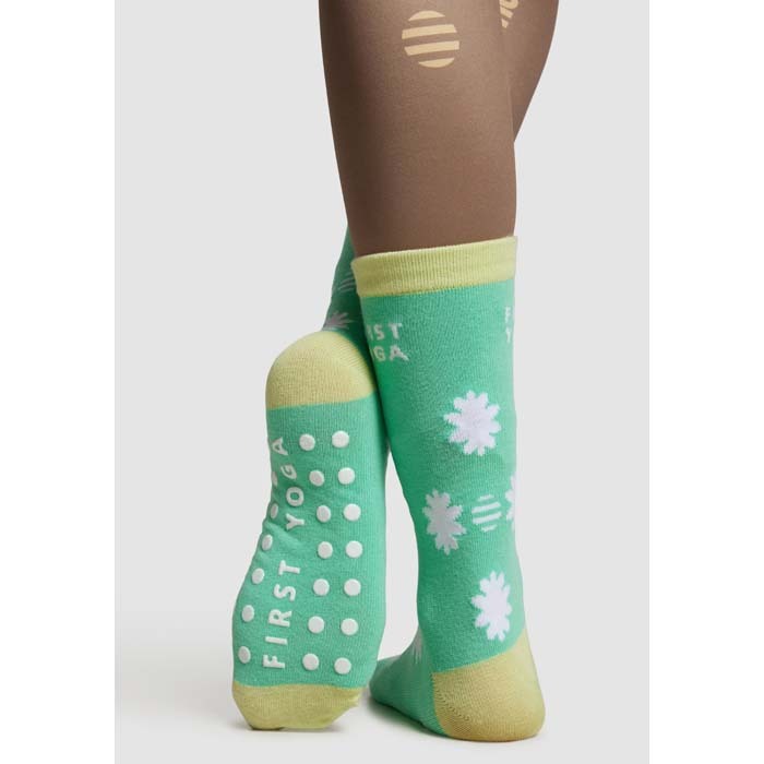 MWCS24 Chaussettes antidérapantes en coton jacquard. Le MOQ est de 50 paires par tai... publicitaire personnalisé - vue 3