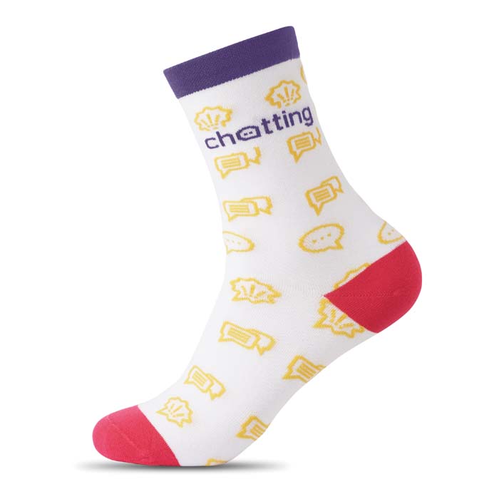 MWCS61 Fabriqué dans l'UE - Chaussettes en coton jacquard. Le MOQ est de 50 paires p... publicitaire personnalisé - vue 3