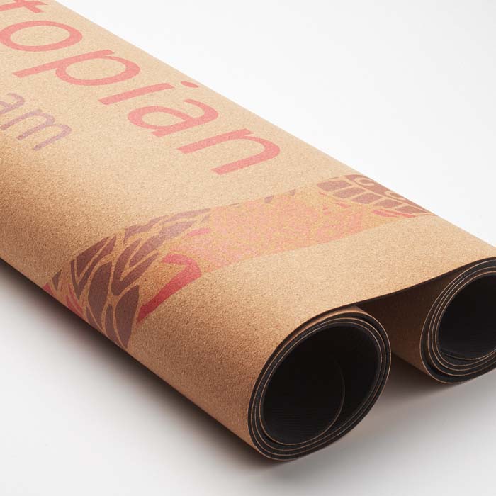 Tapis de yoga en quadri 100% liège et caoutchouc. publicitaire personnalisé - vue 3