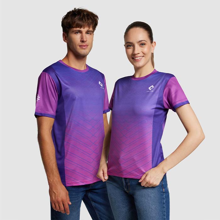 T-shirt col rond en polyester sublimé 145g publicitaire personnalisé - vue 3