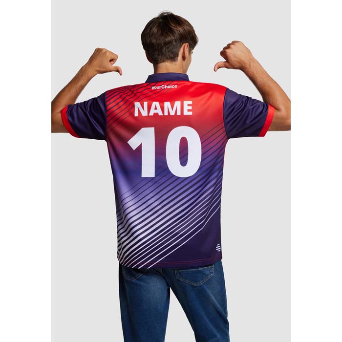 Polo sublimé en maille polyester 180 g/m². publicitaire personnalisé - vue 3