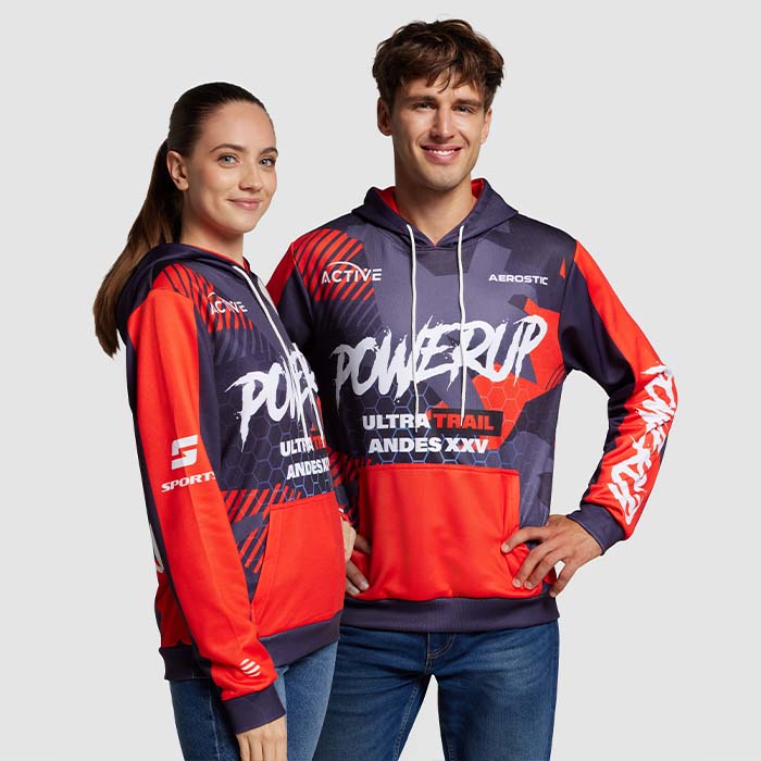 SG1032 Sweat à capuche unisexe sublimé en quadri à votre motif. publicitaire personnalisé - vue 3