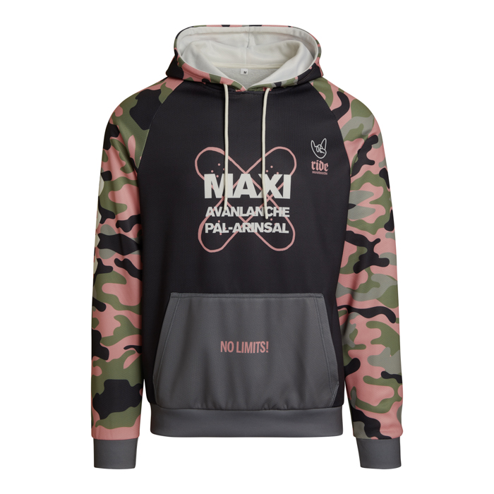 Sweat à capuche raglan à poches sublimé 280g publicitaire personnalisé - vue 3