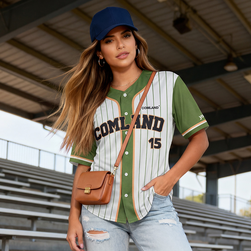 Maillot de baseball unisexe par sublimation en jersey 220gsm publicitaire personnalisé - vue 3