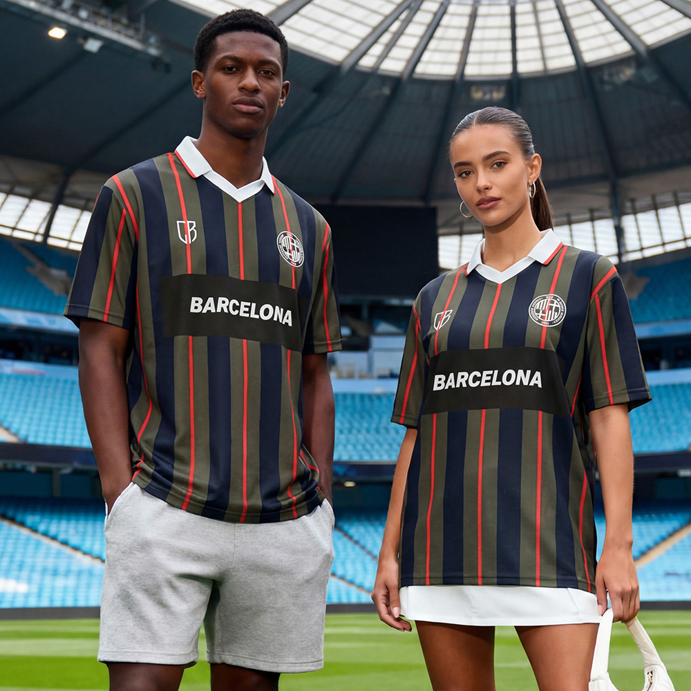 Maillot rétro Premier avec col en V – 180 g/m² publicitaire personnalisé - vue 3