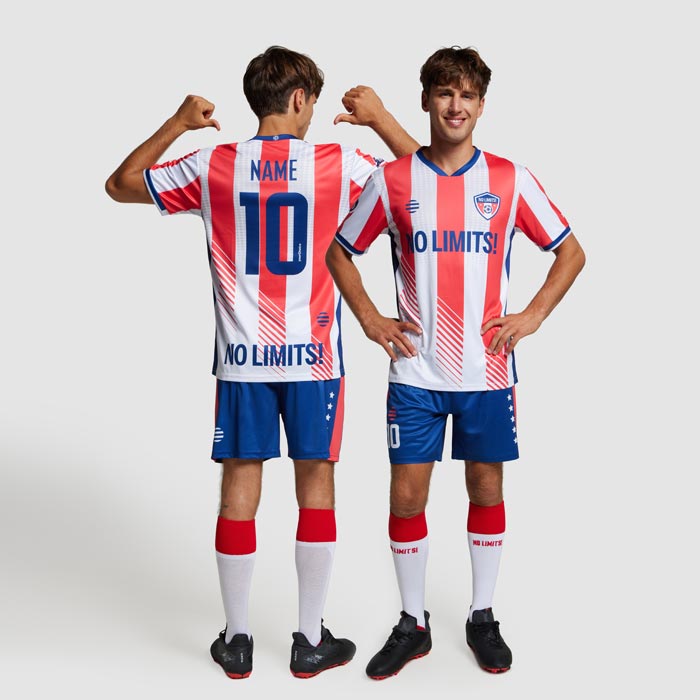 Maillot sublimé à col en V emoussé Premier. publicitaire personnalisé - vue 3