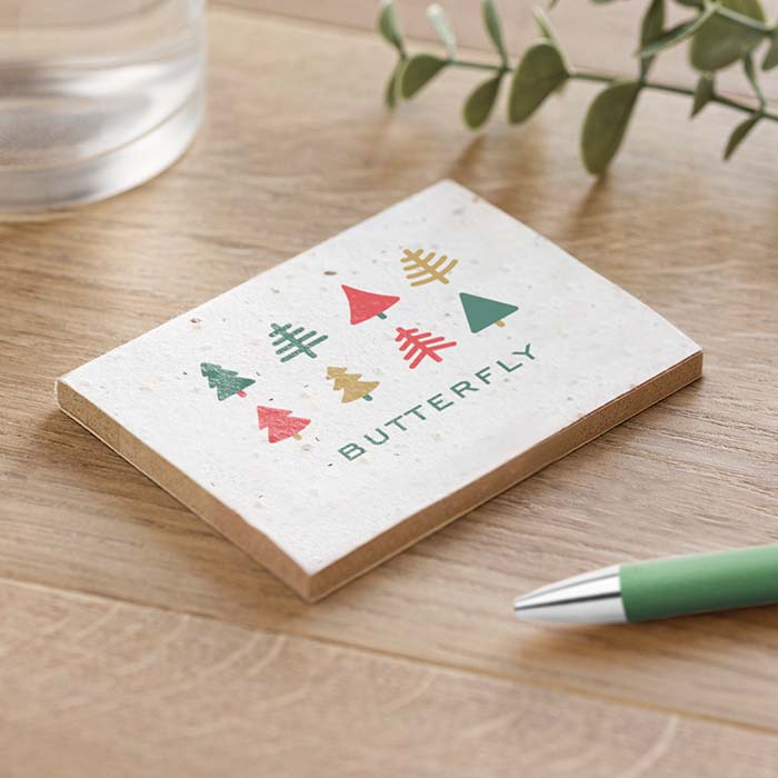 Couverture souple en papier semences avec 50 notes adhésives imprimées. publicitaire personnalisé - vue 3